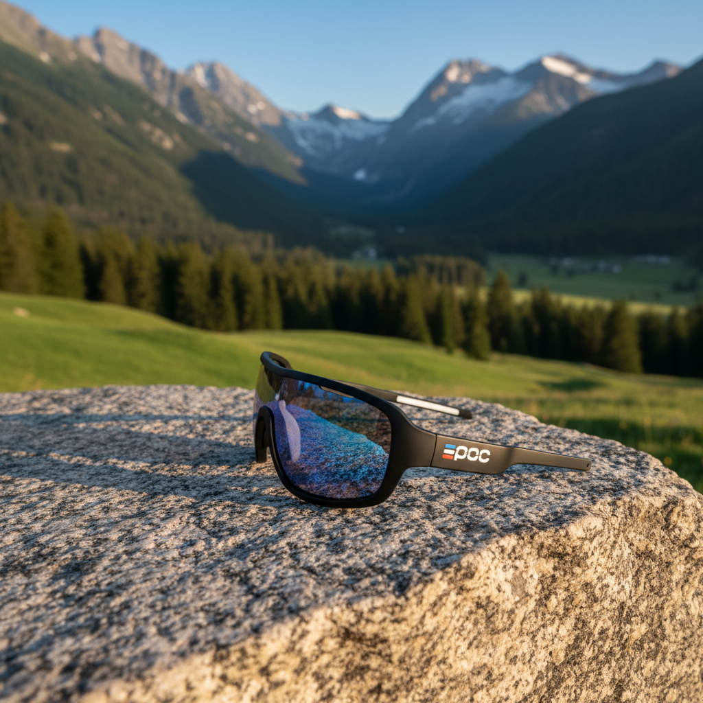 Okulary sportowe UV400 – Czarno-niebieskie