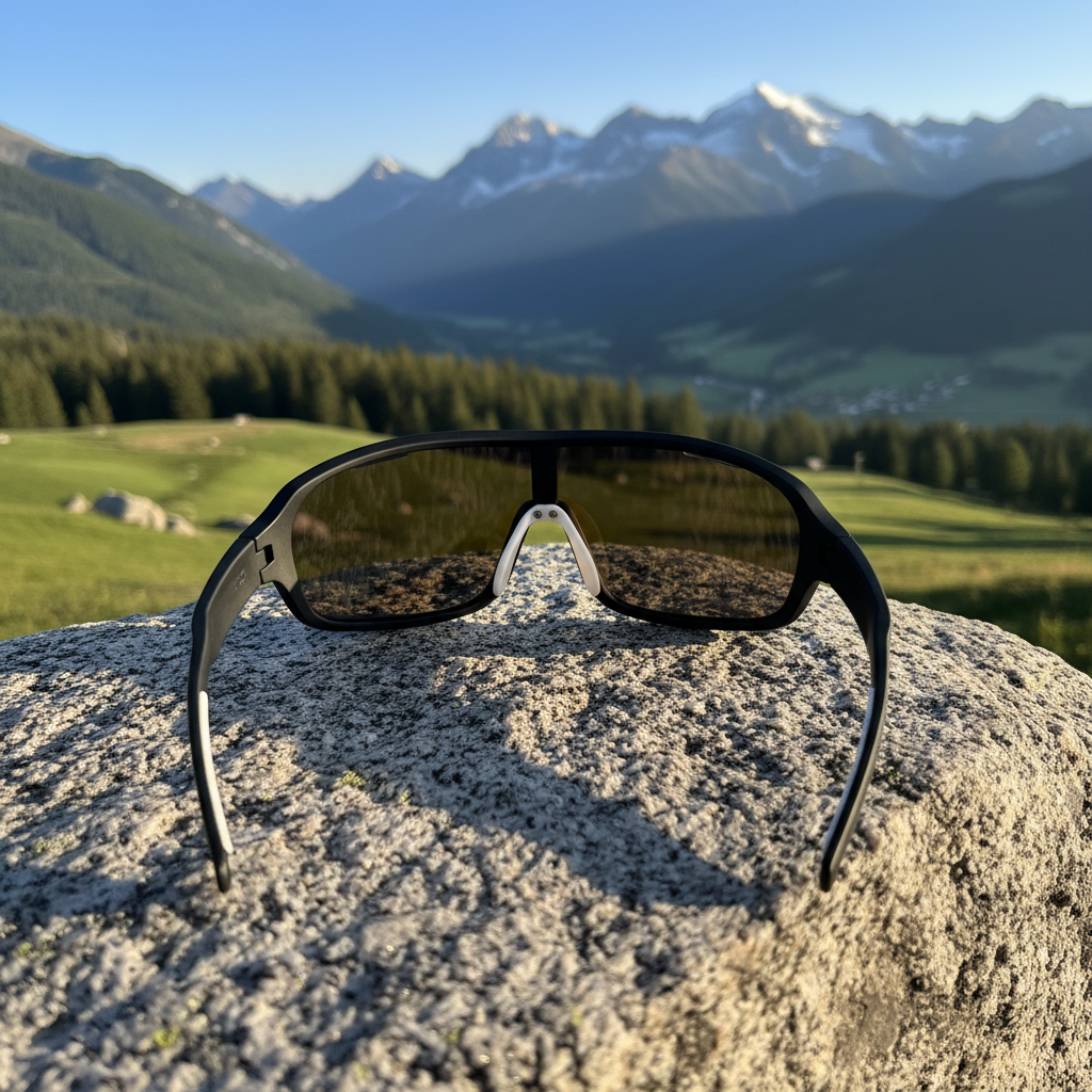 Okulary sportowe UV400 – Czarno-niebieskie