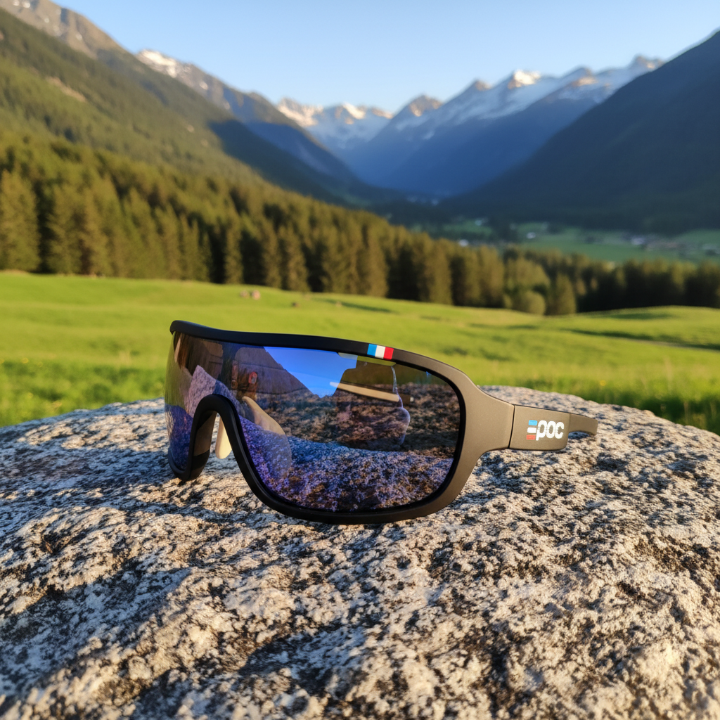Okulary sportowe UV400 – Czarno-niebieskie