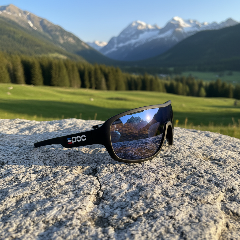 Okulary sportowe UV400 – Czarno-niebieskie